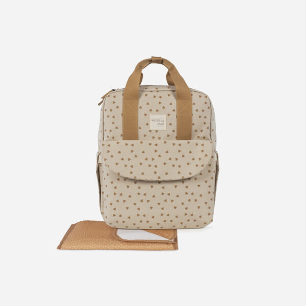 MOCHILA CORAZONES POPPY CANELA