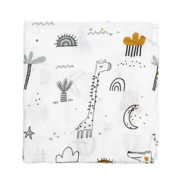 MUSELINA BAMBU 120x120 JUNGLA